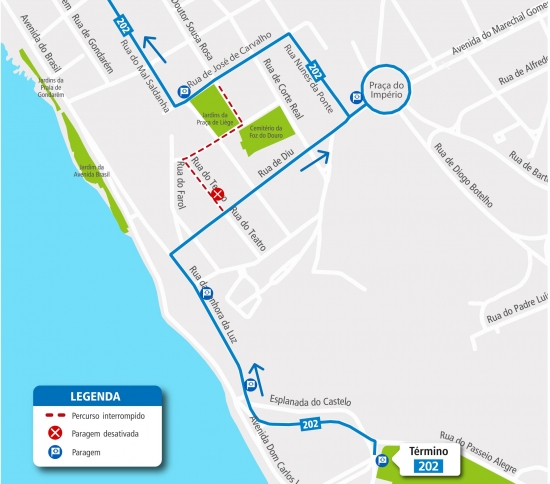 LINE 202 - ROUTE CHANGE - WORKS - PRAÇA DE LIÉGE - PORTO